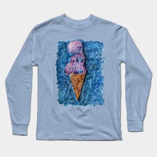 Blueberries Icecream Long Sleeve T-Shirt